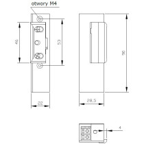 Zaczep elektra r3 z pam. bez blok. lewy  1341