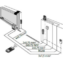 Zestaw bft deimos ultra bt b600 ee kit do 600kg bram przesuwnych