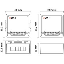 Moduł oxt mini sterownik 2 rolety wifi tuya  t228