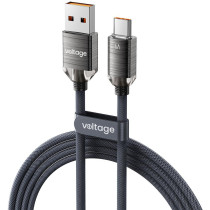 Kabel usb-a / usb-c voltage purecrystal 66w 100cm czarny
