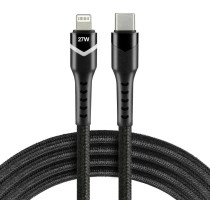 Kabel usb-c / lightning apple iphone led rgb everactive cbb-1cir 100cm pd 27w