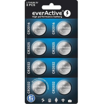 Zestaw 8 baterii 3,0v 4x cr2032 2x cr2025 2x cr2016 everactive
