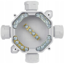 Puszka natynkowa hermetyczna pg16, ip 67 (5x4mm2), kolor szary pawbol a.0035