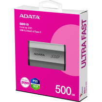 Dysk ssd adata sd810 external 500gb srebrny