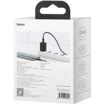 Ładowarka sieciowa baseus super si quick charger 1c tzccsup-l01 25w 1x usb-c pd 3.0 qc 3.0 + kabel