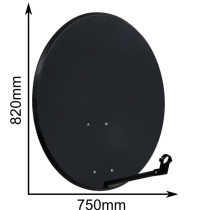 Czasza antena 80 cm ciemna (asc-800m-c)  8881