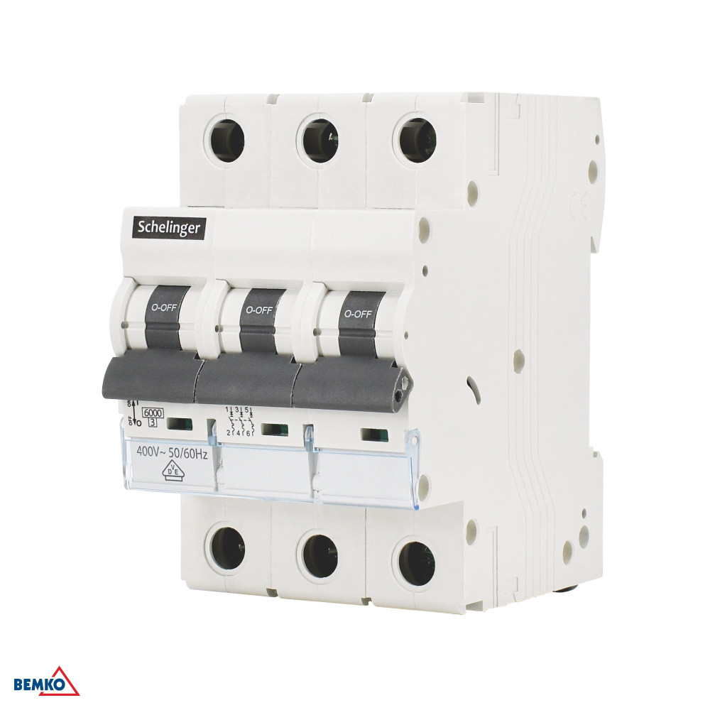 Wyłącznik nadprądowy 6ka 3p b 10a vde schelinger