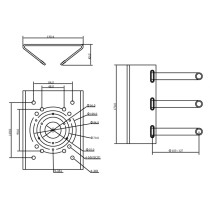 Uchwyt adapter słupowy mt-p150v2