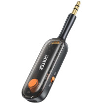 Unitek 2w1 adapter bluetooth 5.3 nadajnik/odbiornik audio zasięg 10m czarny