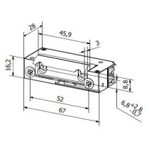 Elektrozaczep hartte xs12uw-b seria xs (r5) 12v ac/dc standard z wyłącznikiem wzmocniony