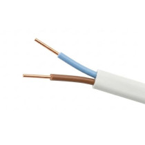 Przewód elektryczny drut płaski ydyp 450/750v 2x1,5mm2 elektrokabel biały 100m