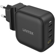 Ładowarka sieciowa unitek gan 4 porty, pd 100w qc3.0 czarna